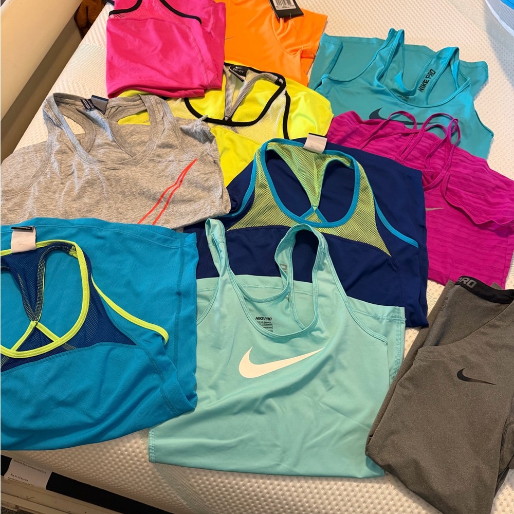Nike Colorful Athletic Tank Tops